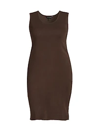 Plus Knitted Knee-Length Dress