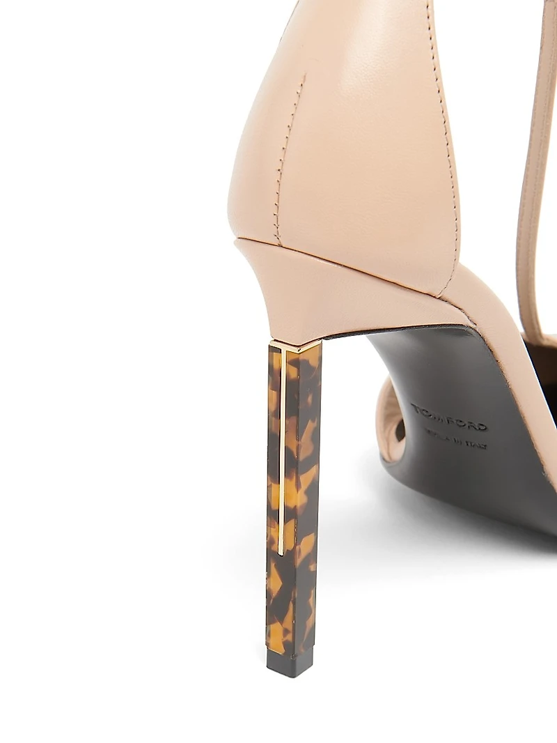 Shiny Kid 105MM Leather T-Strap Pumps