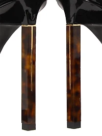 85MM Patent Leather Double Ankle Strap Sandals