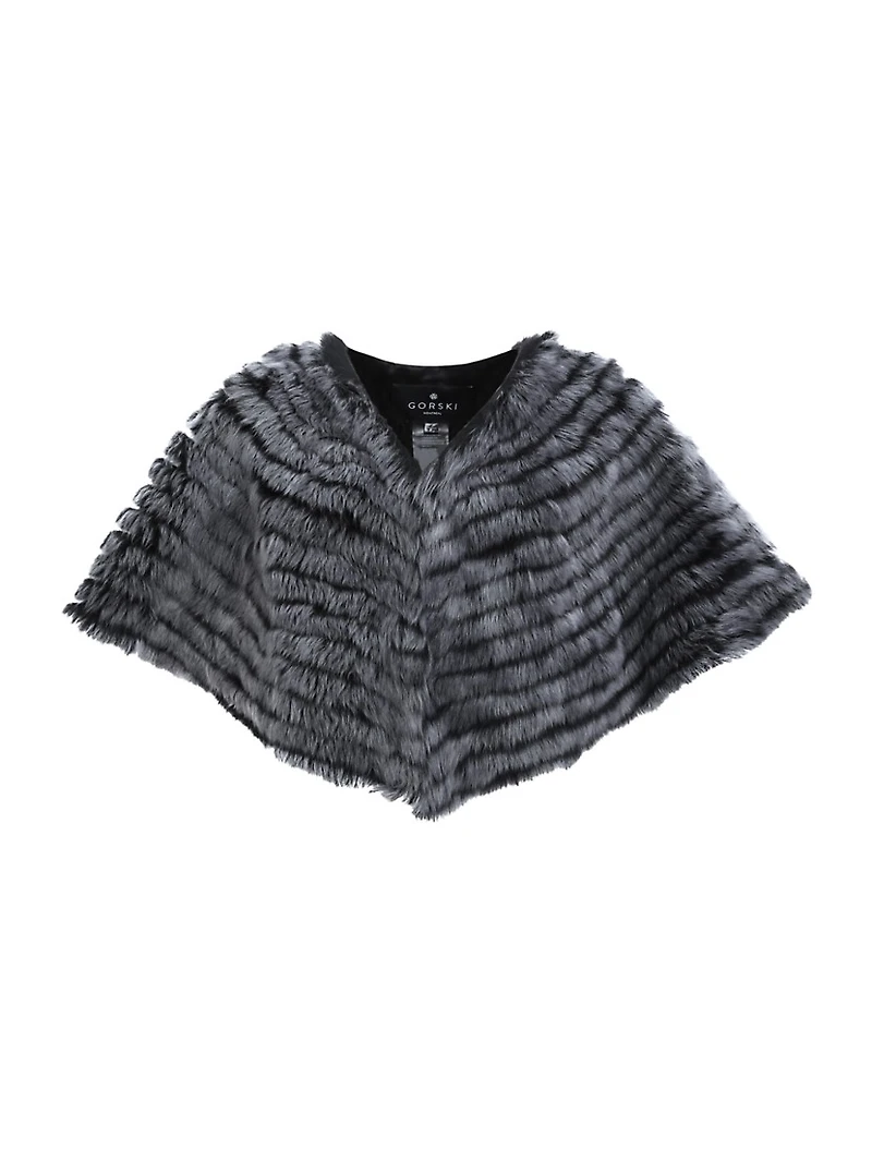Toscana Shearling Lamb Layered Capelet