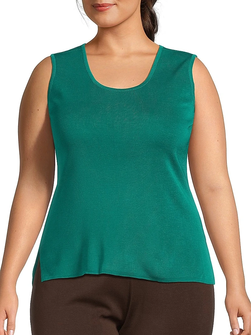 Plus Knitted Sleeveless Top