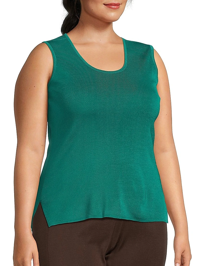 Plus Knitted Sleeveless Top