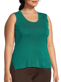 Plus Knitted Sleeveless Top