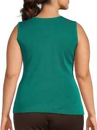 Plus Knitted Sleeveless Top