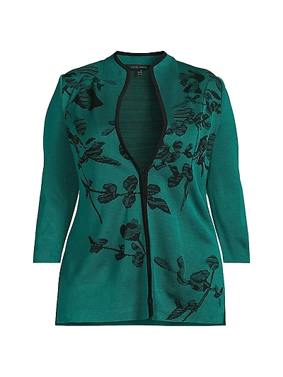 Plus Floral Heritage-Fit Jacket