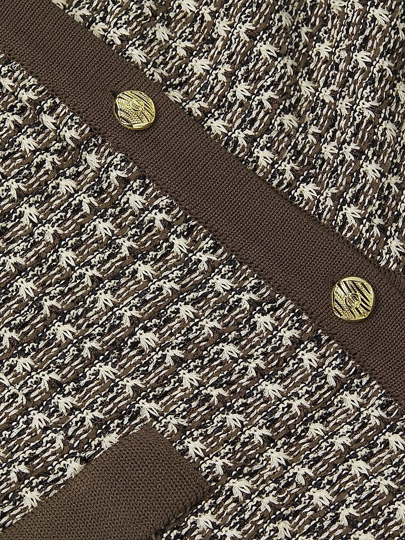Plus Tweed-Knit Tailored-Fit Jacket