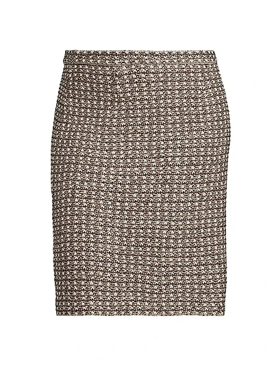 Plus Pencil Tweed Knee-Length Skirt