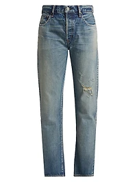 Showell Distressed Straight-Leg Jeans