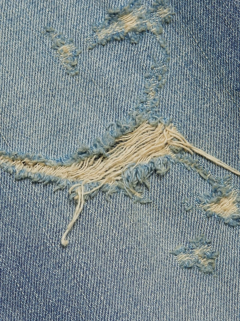 Showell Distressed Straight-Leg Jeans