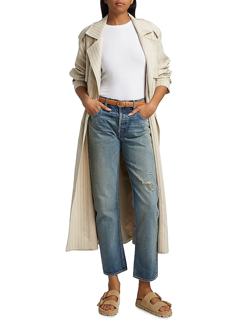 Showell Distressed Straight-Leg Jeans