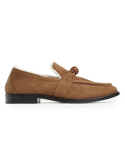 Astaire Shearling-Lined Suede Loafers