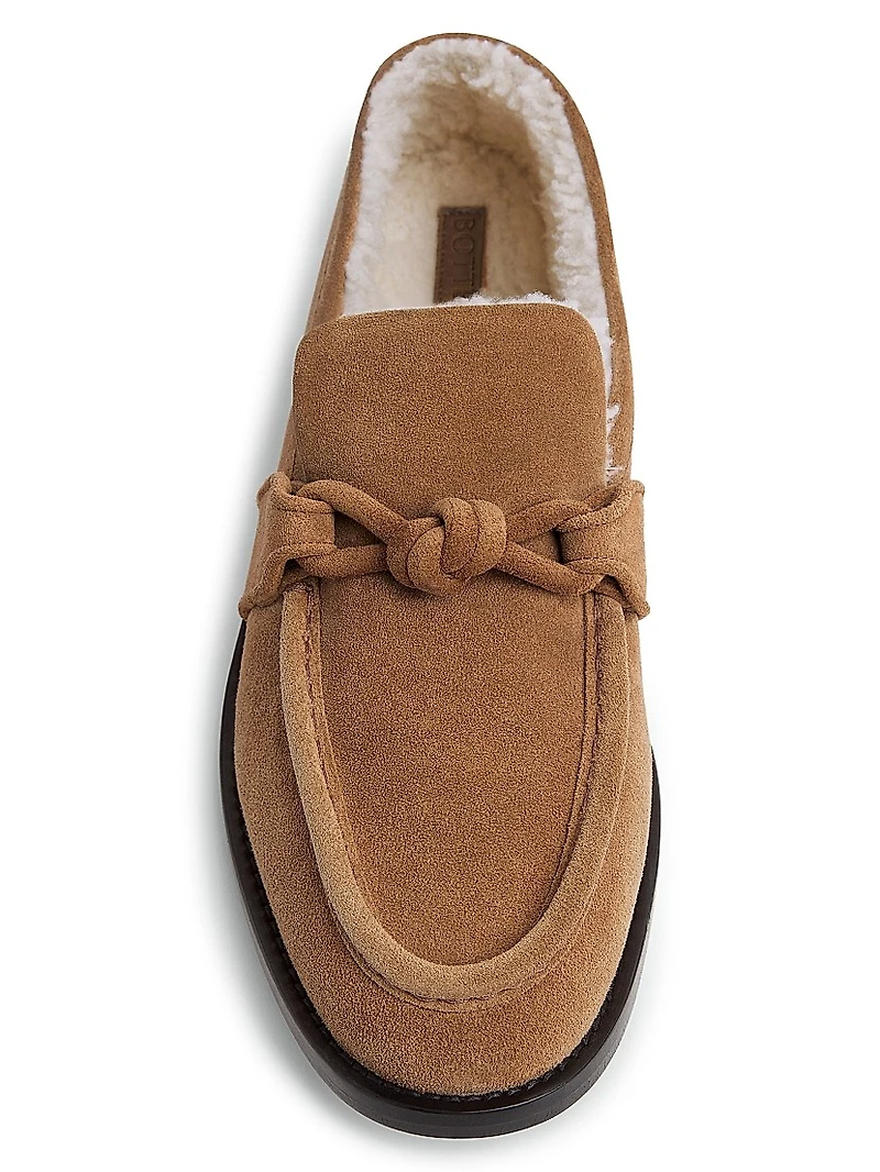 Astaire Shearling-Lined Suede Loafers