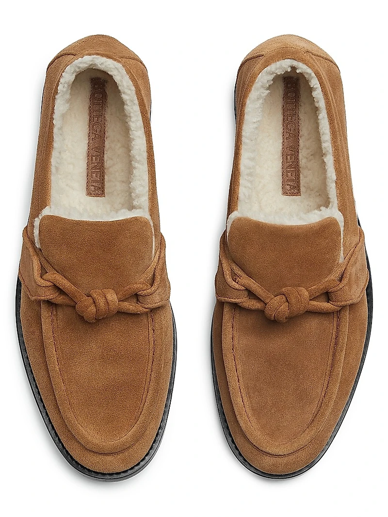 Astaire Shearling-Lined Suede Loafers