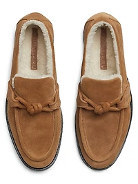 Astaire Shearling-Lined Suede Loafers