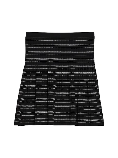Contrast Striped Knit Miniskirt