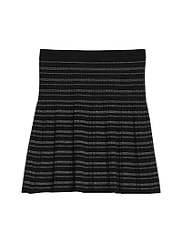 Contrast Striped Knit Miniskirt