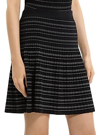 Contrast Striped Knit Miniskirt