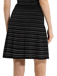 Contrast Striped Knit Miniskirt