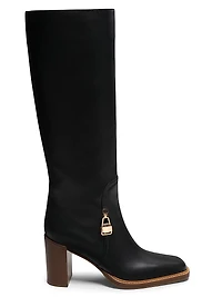 Nina Clasp 80MM Leather Boots