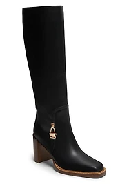 Nina Clasp 80MM Leather Boots