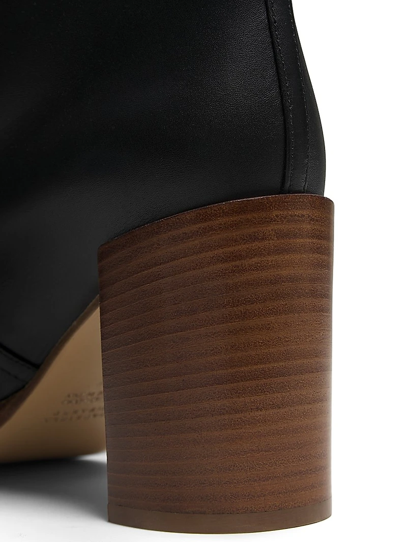 Nina Clasp 80MM Leather Boots