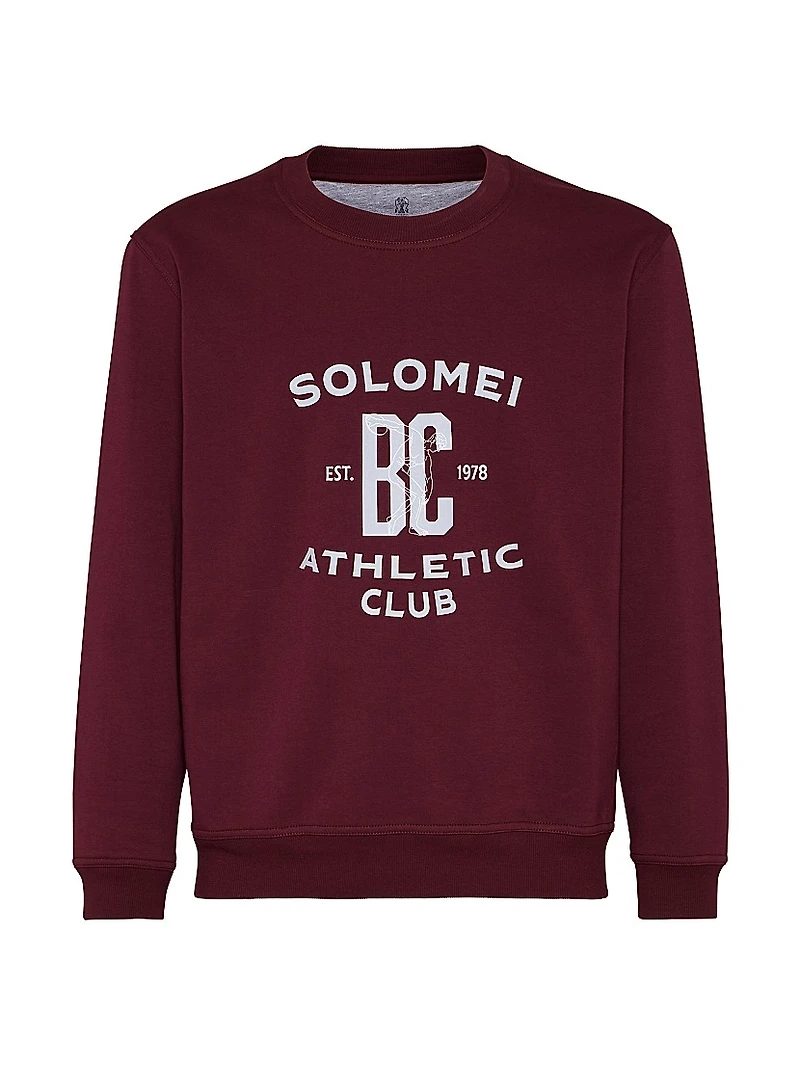 Techno Cotton French Terry Sweatshirt with Print