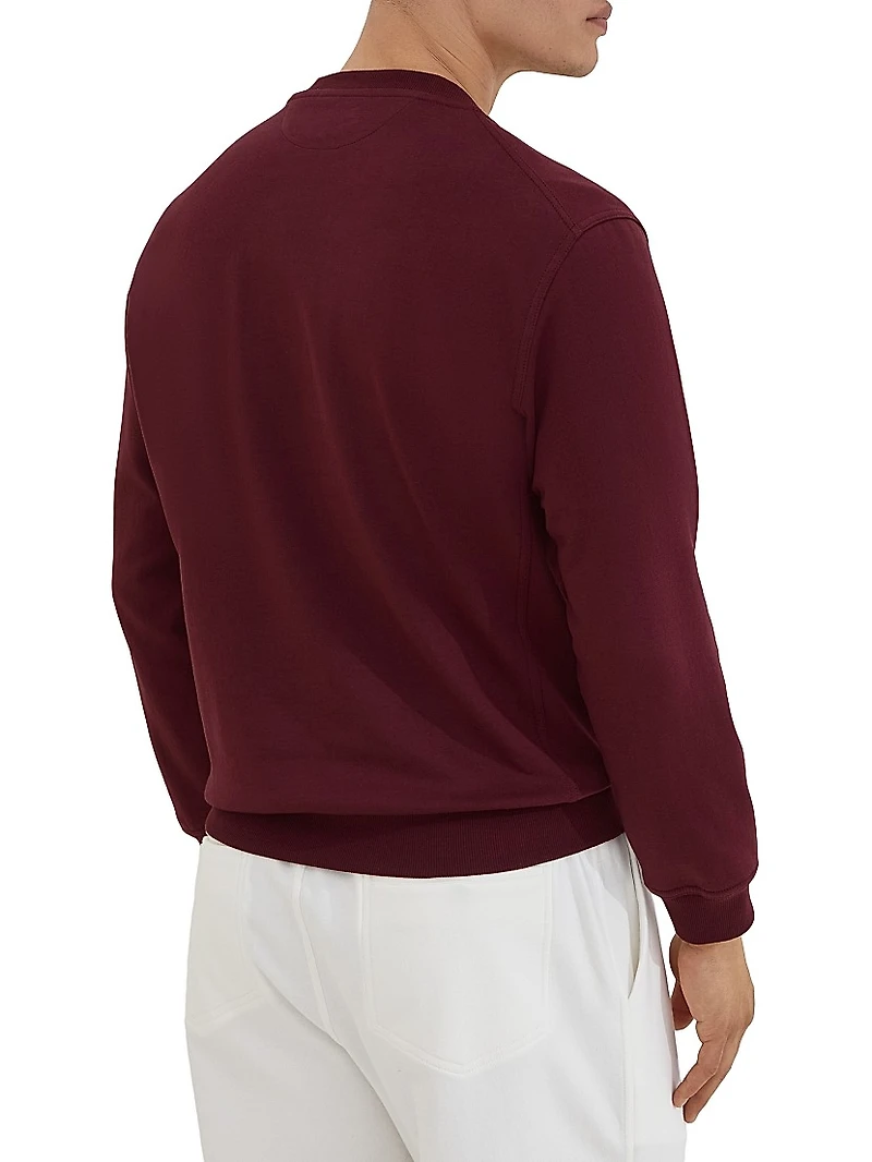 Techno Cotton French Terry Sweatshirt with Print