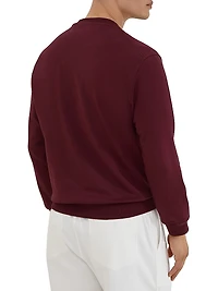 Techno Cotton French Terry Sweatshirt with Print