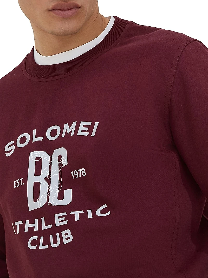 Techno Cotton French Terry Sweatshirt with Print