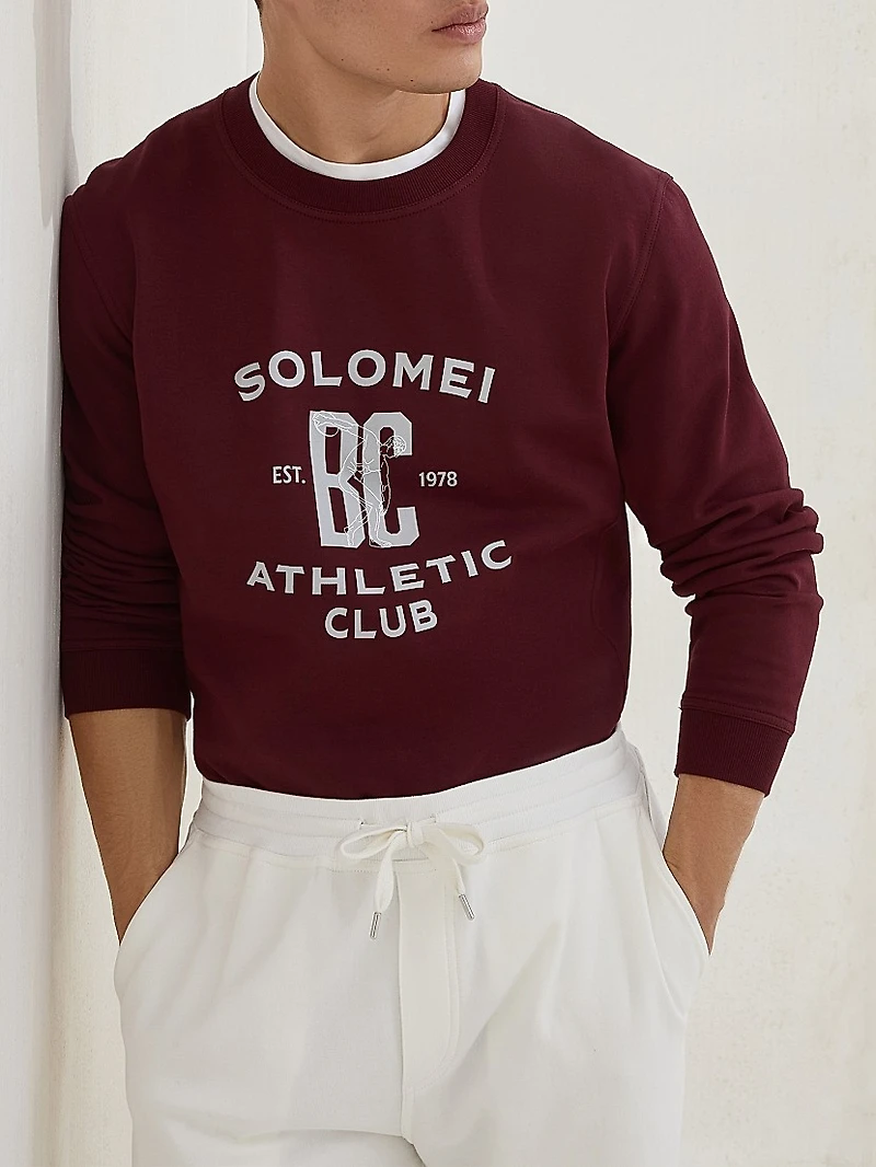 Techno Cotton French Terry Sweatshirt with Print