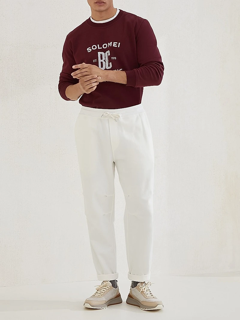 Techno Cotton French Terry Sweatshirt with Print