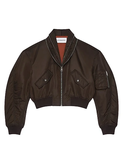 Bomber with Zipped Shawl Collar