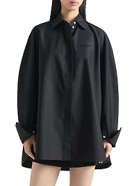 Shirt in Poplin with Embroidery