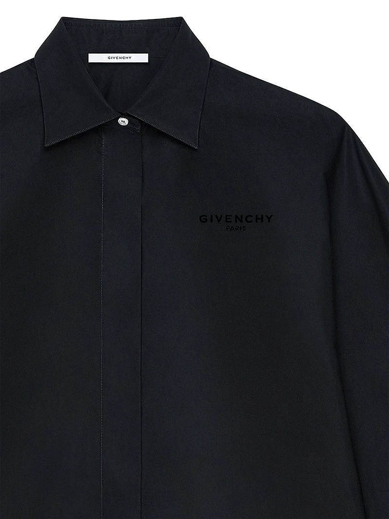 Shirt in Poplin with Embroidery