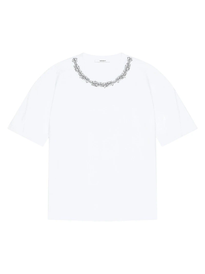 Boxy Fit T-Shirt Cotton with Crystals