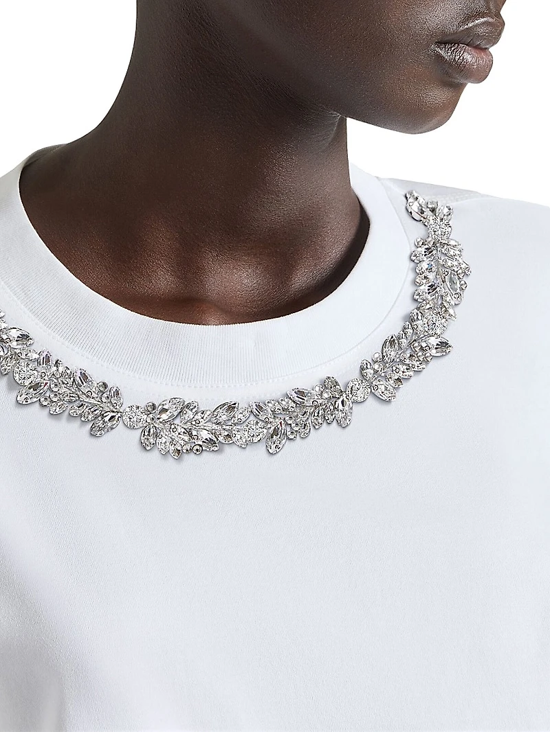 Boxy Fit T-Shirt Cotton with Crystals