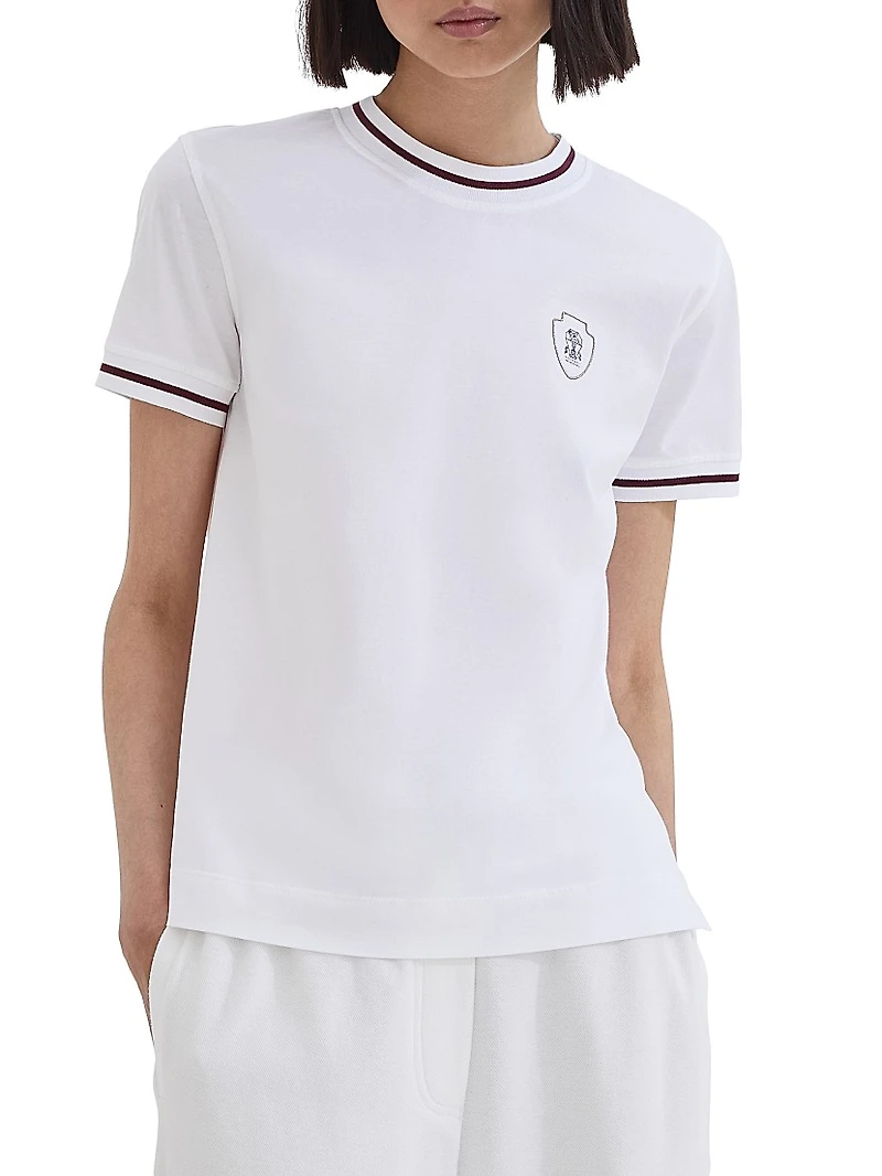 Cotton Jersey T Shirt with Logo