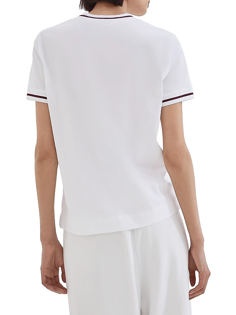 Cotton Jersey T Shirt with Logo