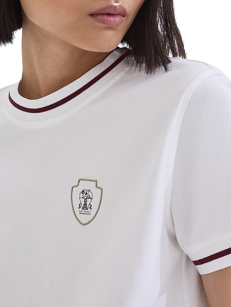 Cotton Jersey T Shirt with Logo