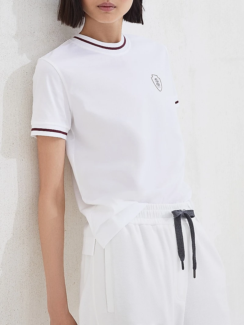 Cotton Jersey T Shirt with Logo