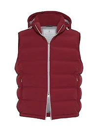 Bonded Taffeta Down Vest with Heat Seams