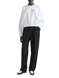 Sweatshirt Fleece with Trompe L'ſil Pattern