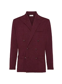 Cashmere One and a Half Breasted Blazer Style Cardigan
