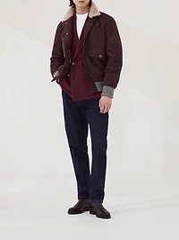 Cashmere One and a Half Breasted Blazer Style Cardigan