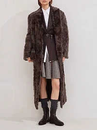 Virgin Wool Herringbone Tweed Mini Circle Skirt