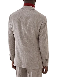 Flecked Prince of Wales Flannel Deconstructed Blazer