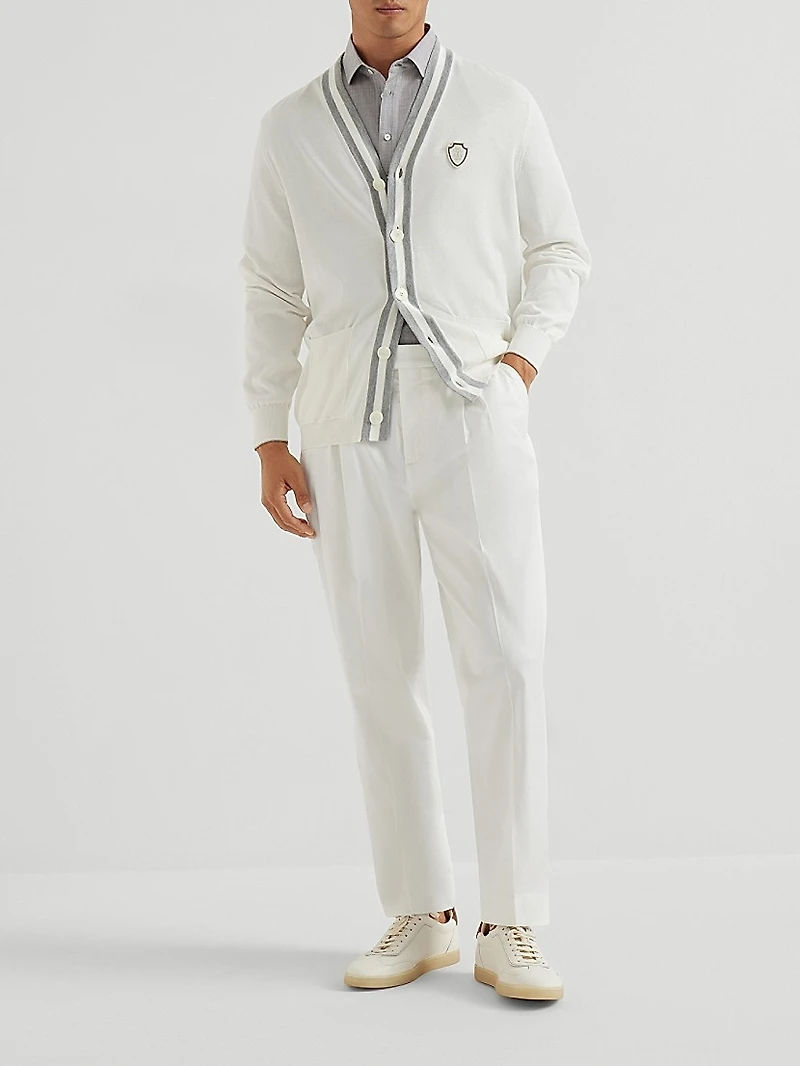 Virgin Wool Poplin Polo Shirt