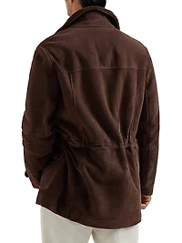 Tone on Suede Shearling Coat