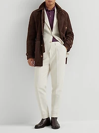 Tone on Suede Shearling Coat