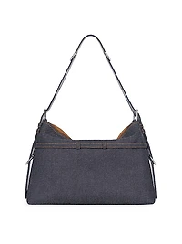 Medium Voyou Bag in Denim
